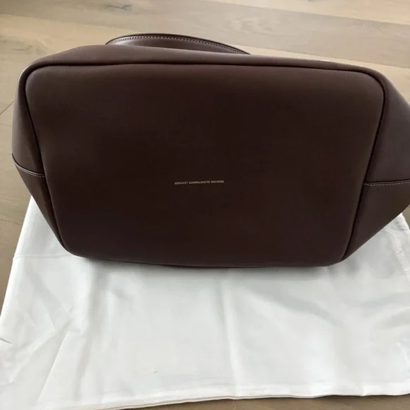 Coach kisslock large Dark Brown Leather Bag brand new with tags - Picture 3 of 7